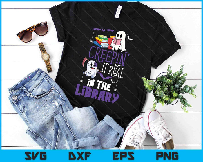 Scary Librarian Reading Teacher Book Lover Halloween Library SVG PNG Digital Printable Files
