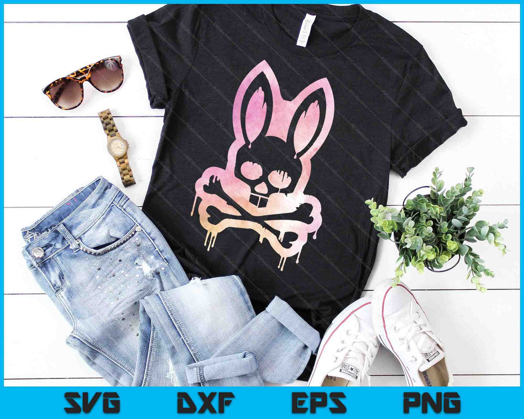 Scary Skull And Crossbones Bad Rabbit Horror Bunny Halloween SVG File ...