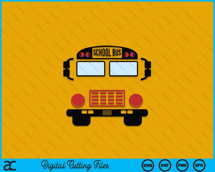 School Bus Costume Halloween Funny Yellow School Bus Driver SVG PNG Digital Printable Files