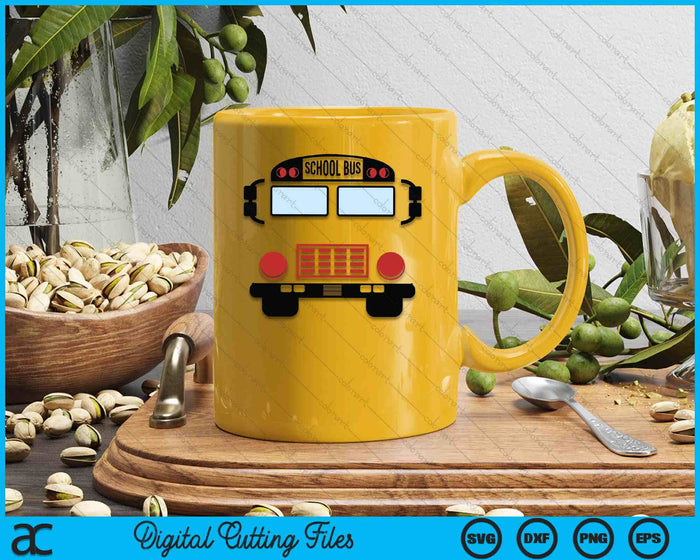 School Bus Costume Halloween Funny Yellow School Bus Driver SVG PNG Digital Printable Files