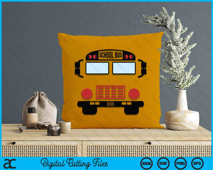 School Bus Costume Halloween Funny Yellow School Bus Driver SVG PNG Digital Printable Files