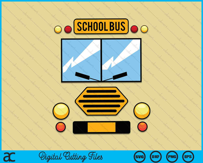 School Bus Costume Vehicle Halloween Costume SVG PNG Digital Cutting Files