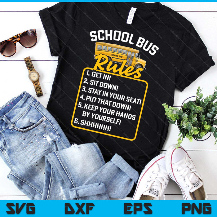 School Bus Driver Rules Work School Busdriver SVG PNG Digital Printable Files