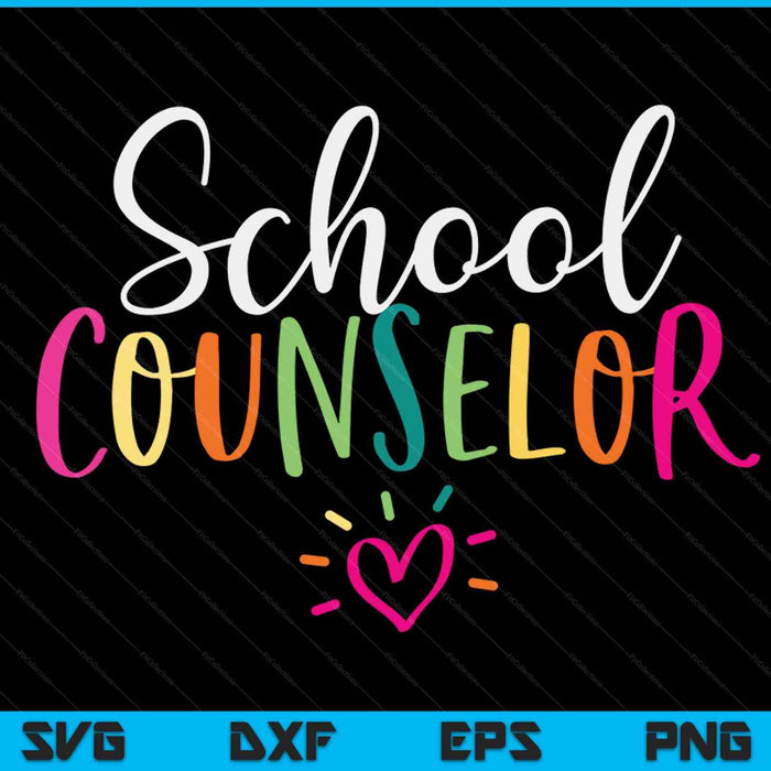 School begeleiding counselor waardering terug naar school cadeau SVG PNG digitale afdrukbare bestanden