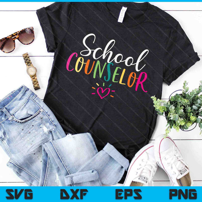 School begeleiding counselor waardering terug naar school cadeau SVG PNG digitale afdrukbare bestanden