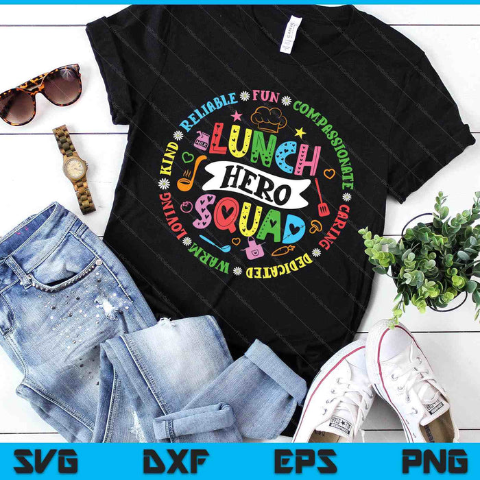 School Lunch Hero Squad Funny Cafeteria Workers SVG PNG Digital Printable Files