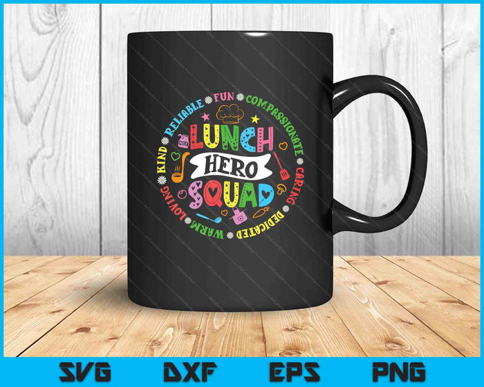 School Lunch Hero Squad Funny Cafeteria Workers SVG PNG Digital Printable Files