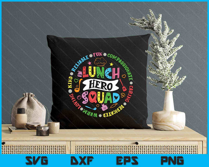 School Lunch Hero Squad Funny Cafeteria Workers SVG PNG Digital Printable Files