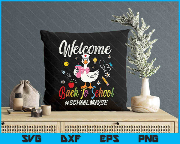 School Nurse Goose Welcome Back To School SVG PNG Digital Printable Files