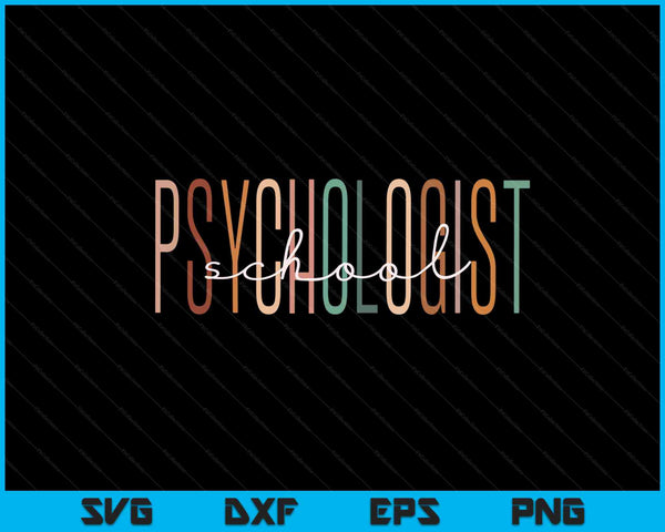 School Psychologist Psychology Teahcher Appreciation SVG PNG Digital Cutting Files