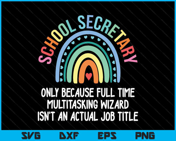 School Secretary Administrative Assistant Office Squad Crew SVG PNG Digital Printable Files