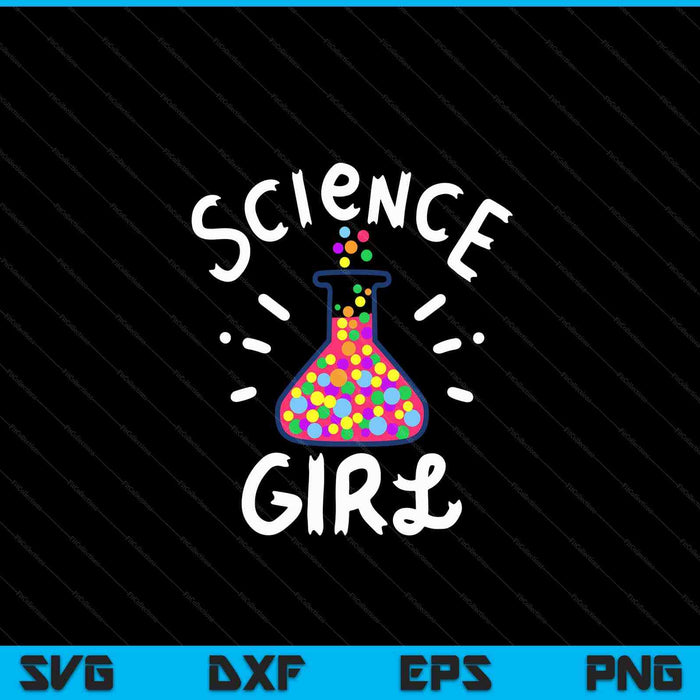Science girl chemistry biology student teacher SVG cut file
