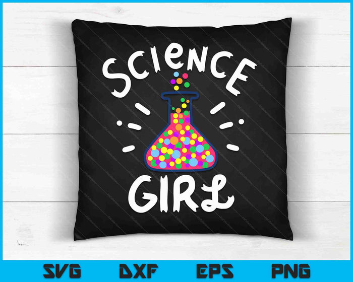 Science Girl Chemistry Biology Student Teacher SVG PNG Digital Cutting Files