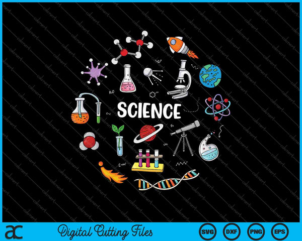 Science Lover, Chemistry, Biology Physics, Love Science SVG PNG Cutting Printable Files