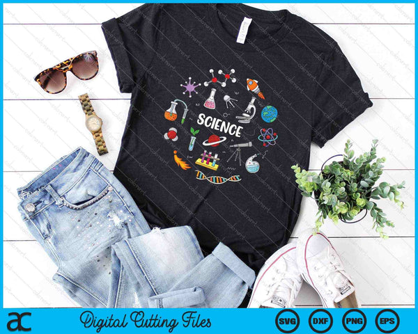 Amante de la ciencia, Química, Biología Física, Love Science SVG PNG Cortar archivos imprimibles - on a t-shirt