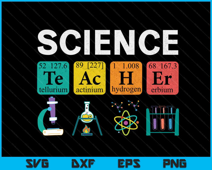 Science Teacher Chemistry Biology Physics SVG PNG Digital Cutting Files