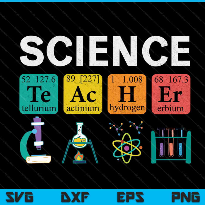 Science teacher chemistry biology physics SVG cut file
