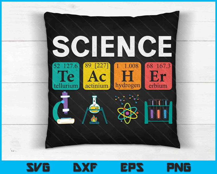 Wetenschapsleraar scheikunde biologie natuurkunde SVG PNG digitale snijbestanden