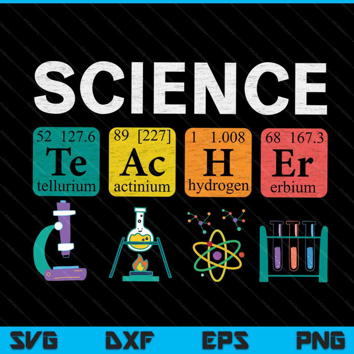 Science teacher chemistry biology physics teacher student SVG cut file