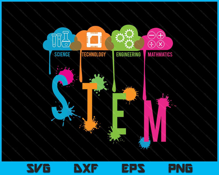 Science Technology Engineering Math School SVG PNG digitale snijbestanden