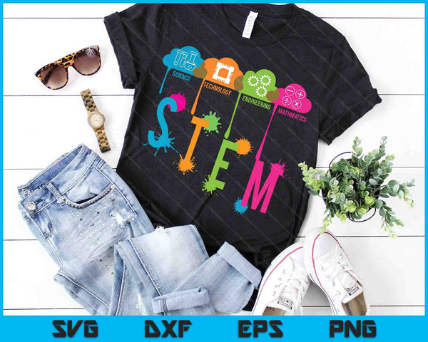 Science Technology Engineering Math School SVG PNG Digital Cutting Files