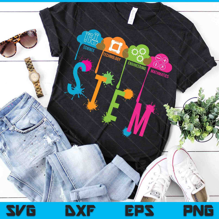 Science Technology Engineering Math School SVG PNG Digital Cutting Files