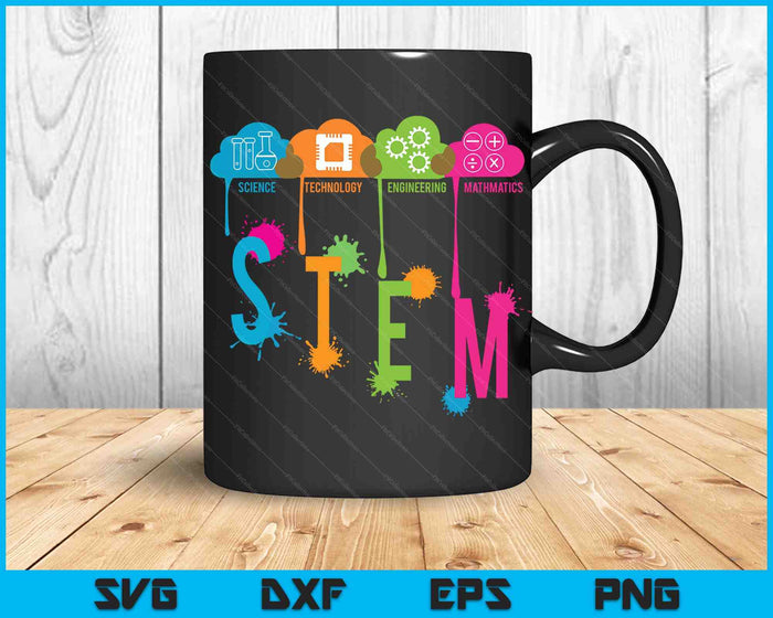 Science Technology Engineering Math School SVG PNG Digital Cutting Files