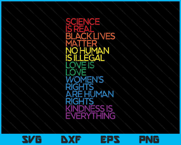 La ciencia es real Black Lives Matter SVG PNG Cortar archivos imprimibles