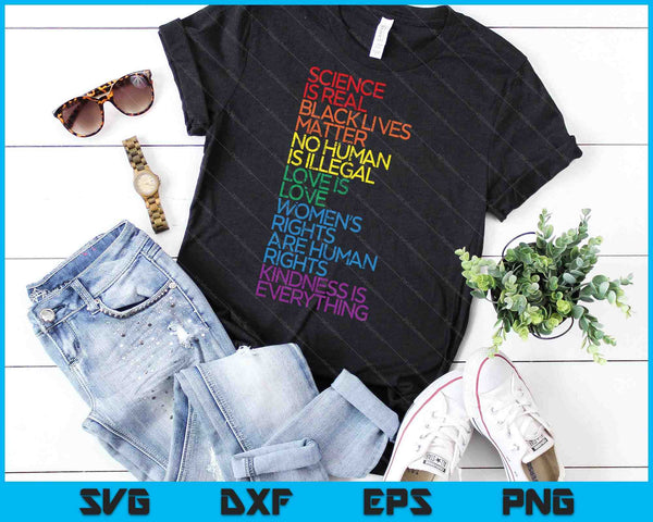 Science is Real Black Lives Matter SVG PNG Cutting Printable Files - on a t-shirt