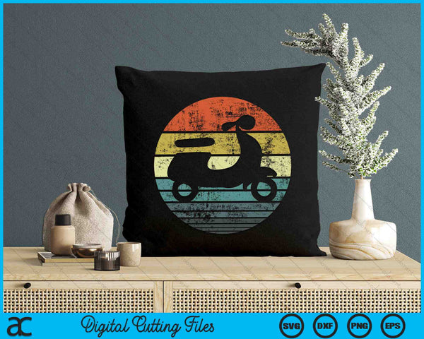 Scooter Driver Funny Retro Classic Motorbike Moped SVG PNG Digital Cutting Files