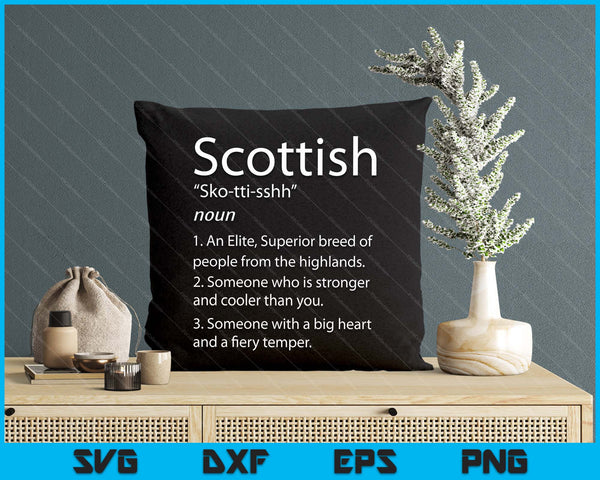 Scottish Definition Funny Scottish & Scotland SVG PNG Digital Printable Files