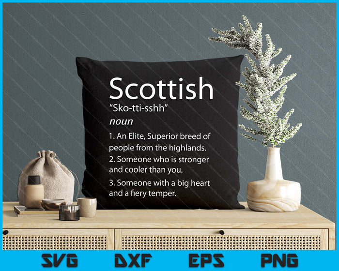 Scottish Definition Funny Scottish & Scotland SVG PNG Digital Printable Files