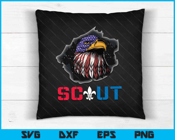 Scouting Lover US Flag Eagle SVG PNG Digital Cutting Files
