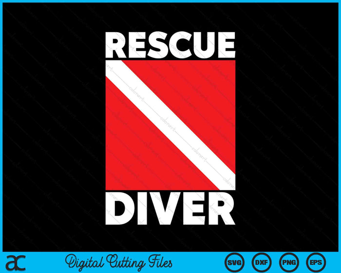 Scuba Divers Certified Rescue Diver SVG PNG Digital Printable Files