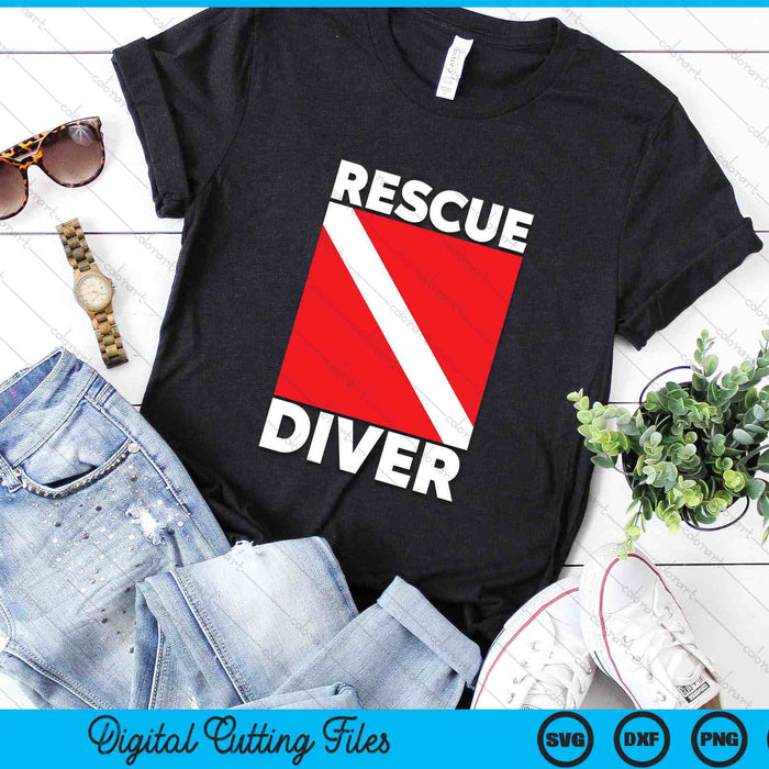 Scuba Divers Certified Rescue Diver SVG PNG Digital Printable Files