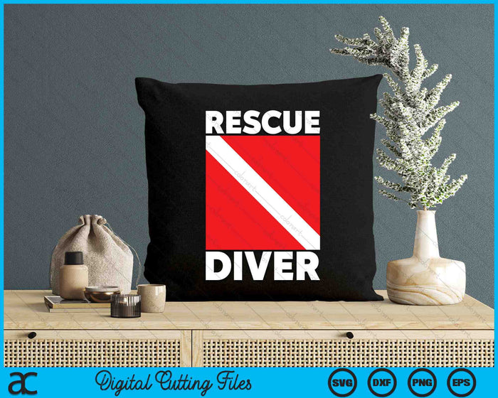 Scuba Divers Certified Rescue Diver SVG PNG Digital Printable Files