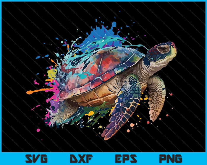 Zeeschildpad strandliefhebber Oceaan dier grafische nieuwigheid Womens SVG PNG digitale snijbestanden