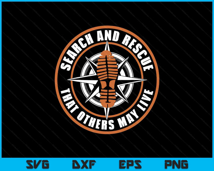 Search And Rescue Team SAR Emergency Response SVG PNG Digital Printable Files