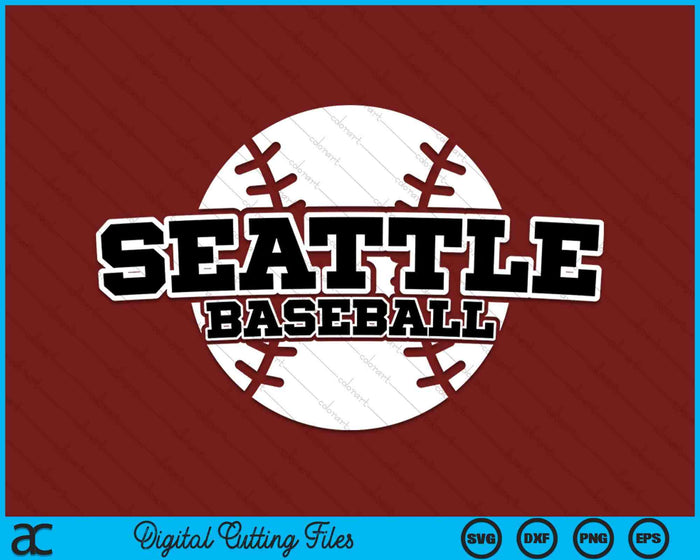 Seattle Baseball blok lettertype SVG PNG digitale snijbestanden