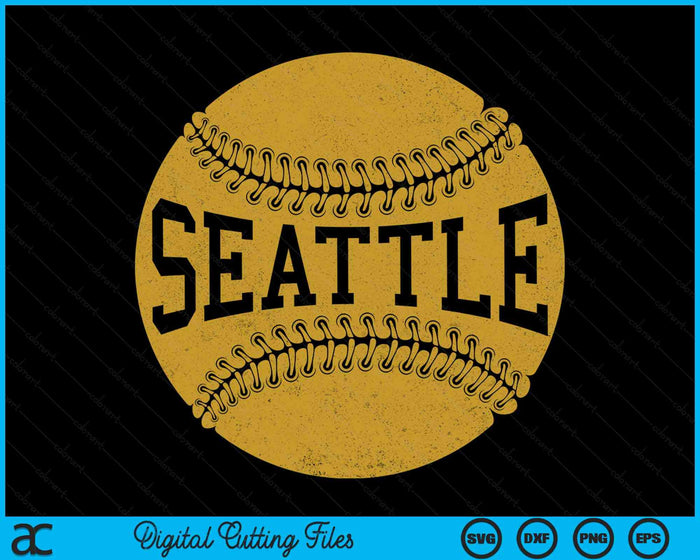 Seattle Baseball Fan SVG PNG Digital Cutting Files
