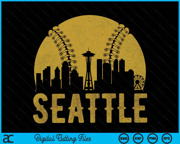 Seattle Baseball Fan SVG PNG Cutting Printable Files
