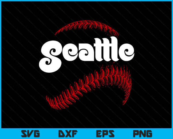 Seattle Baseball Lovers Vintage Baseball Lovers Fans SVG PNG Digital Printable Files