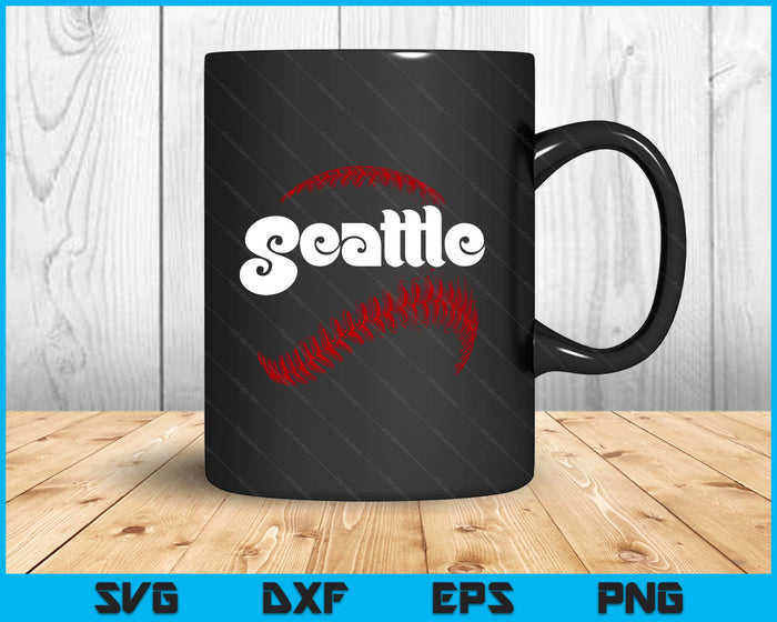Seattle Baseball Lovers Vintage Baseball Lovers Fans SVG PNG Digital Printable Files