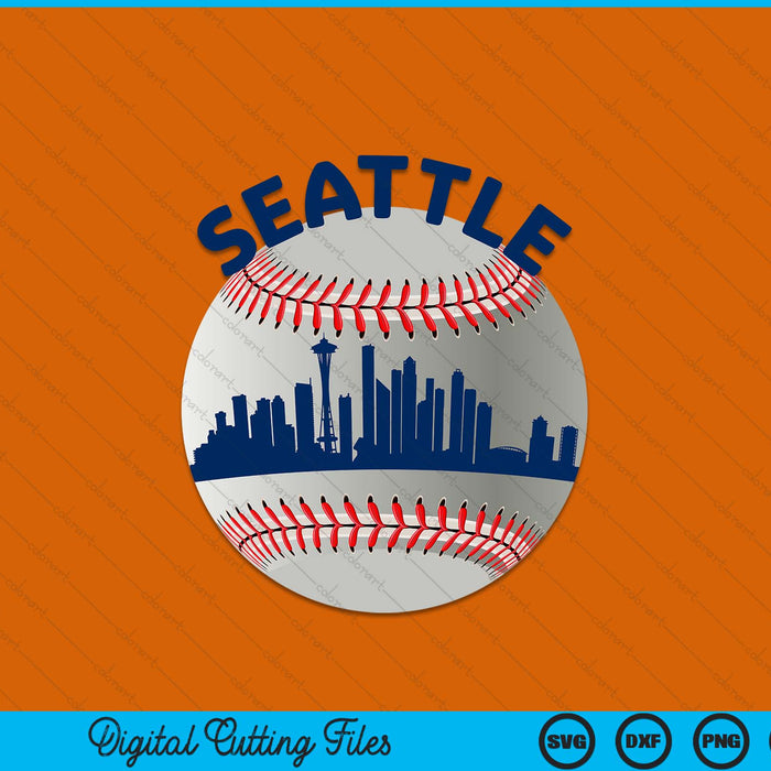 Seattle baseball team fans of space city SVG PNG cut file for Cricut
