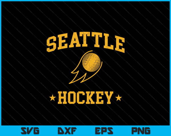 Seattle Hockey Vintage Gameday Retro Hockey Lover SVG PNG Files