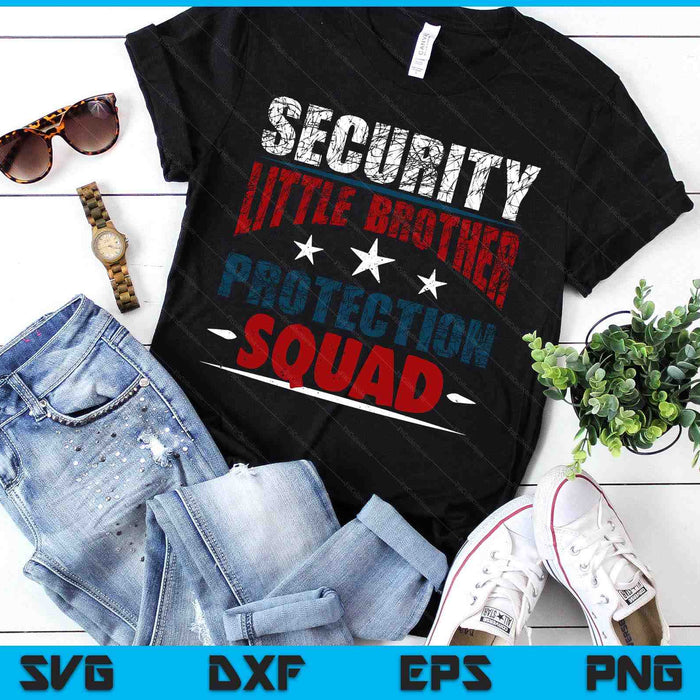 Security Little Brother Protection Squad - Brother SVG PNG Digital Printable Files