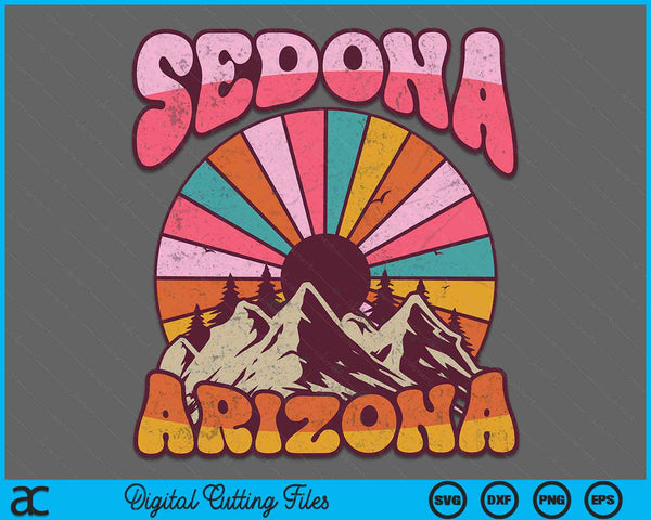 Sedona Arizona Natuur Wandelen Bergen Buiten Vintage SVG PNG Digitale Snijbestanden