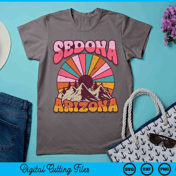 Sedona Arizona Natuur Wandelen Bergen Buiten Vintage SVG PNG Digitale Snijbestanden