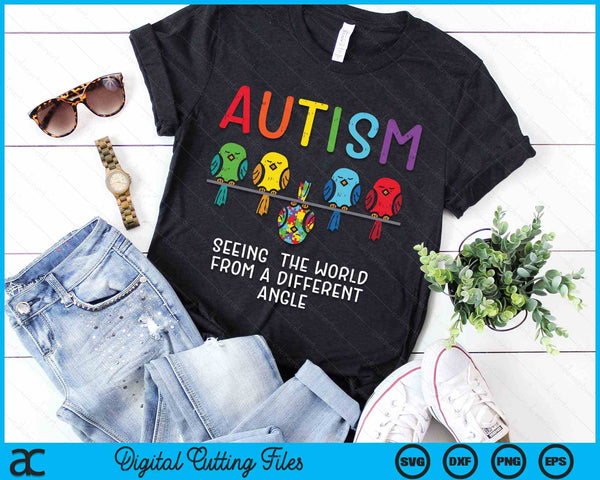 Seeing World From Different Angle Flag, Autism Awareness Owl Kids Flag SVG PNG Digital Cutting Files