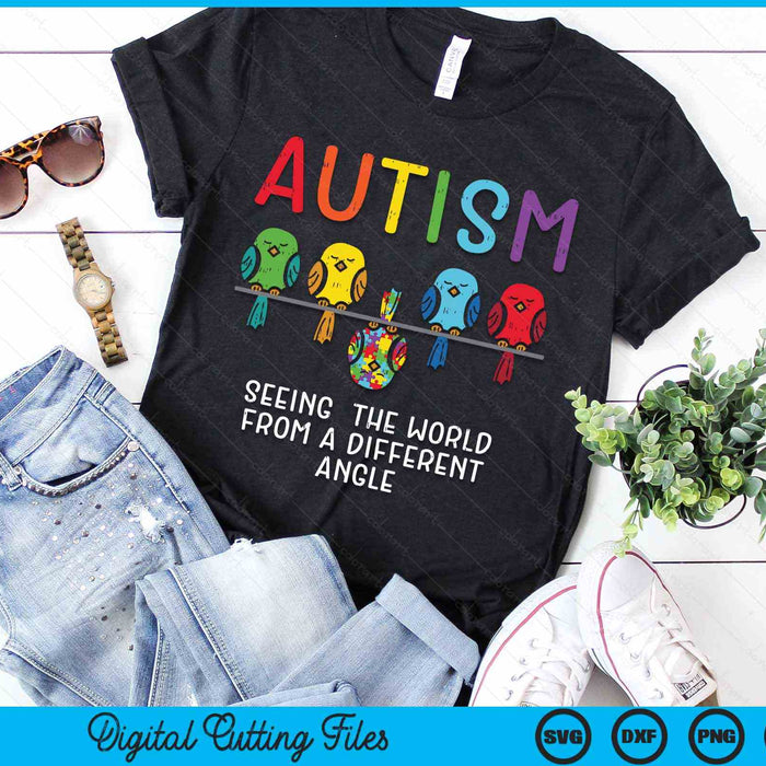 Seeing World From Different Angle Flag, Autism Awareness Owl Kids Flag SVG PNG Digital Cutting Files